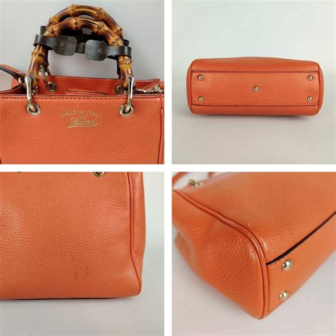 gucci arancione|Gucci leather shoulder bag.